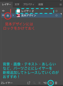 アートボードと見本デザインの配置方法について